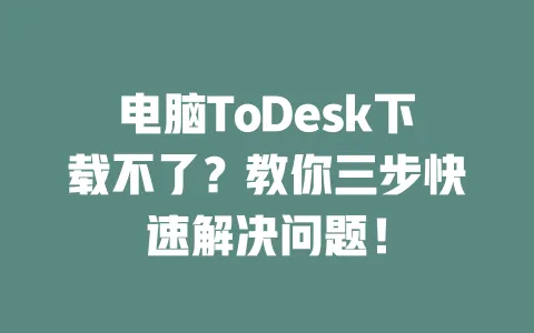 电脑ToDesk下载不了?教你三步快速解决问题!-ToDesk下载 - 远程桌面软件