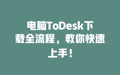 电脑ToDesk下载全流程,教你快速上手!-ToDesk下载 - 远程桌面软件