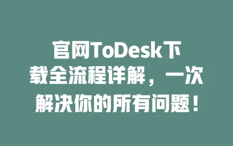 官网ToDesk下载全流程详解,一次解决你的所有问题!-ToDesk下载 - 远程桌面软件