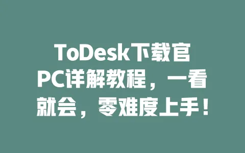 ToDesk下载官PC详解教程,一看就会,零难度上手! 一